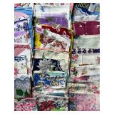 Large Collection of Vintage Floral Handkerchiefs Assorted Patterns