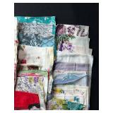 Collection of Vintage Printed Handkerchiefs Assorted Designs
