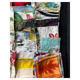 Collection of Vintage Printed Handkerchiefs Assorted Designs