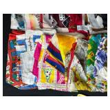 Vintage Lot of Colorful Silk Scarves and Pairs of Gloves