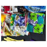 Vintage Lot of Colorful Silk Scarves and Pairs of Gloves