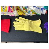 Vintage Lot of Colorful Silk Scarves and Pairs of Gloves