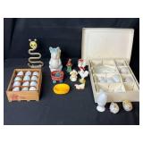 Vintage Easter Decor Collection with Milk Glass Eggs and Figurines