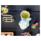 Vintage Easter Decor Collection with Milk Glass Eggs and Figurines