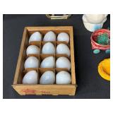 Vintage Easter Decor Collection with Milk Glass Eggs and Figurines