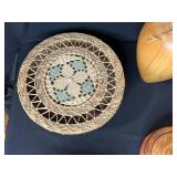 Collection of Woven Baskets and Wooden Decorative Items