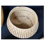Collection of Woven Baskets and Wooden Decorative Items