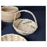 Collection of Woven Baskets and Wooden Decorative Items