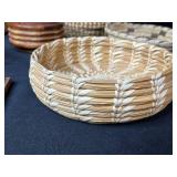 Collection of Woven Baskets and Wooden Decorative Items