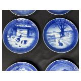 Set of Royal Copenhagen Christmas Collector Plates 1965-1976