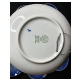 Set of 8 Royal Copenhagen 1974 Collectible Blue Christmas Plates