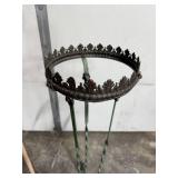 Set of 3 Vintage Metal Floor Stands and Lamp Bases