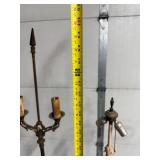 Set of 3 Vintage Metal Floor Stands and Lamp Bases