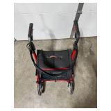 Drive Medical Nitro Red Rollator Walker with Seat and Storage