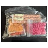 Large Assortment of Beads and Thread with Storage Bin