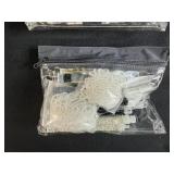 Large Assortment of Beads and Thread with Storage Bin