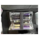 Large Assortment of Beads and Thread with Storage Bin