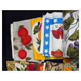 Vintage Kitchenware Collection with Glasses, Cookie Cutters and Printed Linens