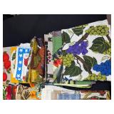 Vintage Kitchenware Collection with Glasses, Cookie Cutters and Printed Linens