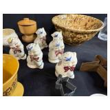 Vintage Kitchenware Collection with Glasses, Cookie Cutters and Printed Linens