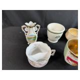 Vintage Kitchenware Collection with Glasses, Cookie Cutters and Printed Linens