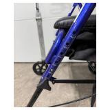 Lumex Adjustable Rollator Walker with Padded Seat and Storage Pouch