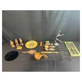 Collection of Hand-Carved Norwegian Folk Art Decor and Figurines