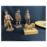 Collection of Hand-Carved Norwegian Folk Art Decor and Figurines