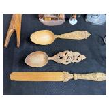 Collection of Hand-Carved Norwegian Folk Art Decor and Figurines