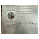 Holiday Decor Collection with Dept 56 Santabear Village Mistletoe Wedding Chapel, Table Linens, and Crochet Doilies
