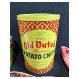 Vintage Old Dutch Potato Chip Tins, Novelty Purse, Wallet and Handbag Collection