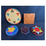 Collection of Vintage Chinese Checkers Game Boards Assorted Designs