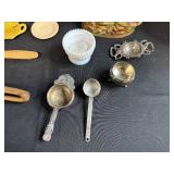 Vintage Collectibles Set with Belber Neolite Case, Glassware, and Kitchen Utensils