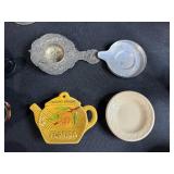 Vintage Collectibles Set with Belber Neolite Case, Glassware, and Kitchen Utensils