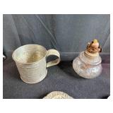 Vintage Collectibles Set with Belber Neolite Case, Glassware, and Kitchen Utensils