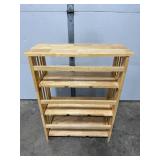 Wooden 4-Shelf Bookcase 39x13x30 Inches