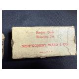 Mixed Lot of Vintage Tools, Lantern, Musical Instrument Case w Bow and Montgomery Ward Riveting Set