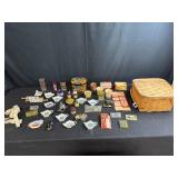 Vintage Souvenir Collectibles and Kitchenware Lot with Ceramic Tea Bag Holders and Miniatures