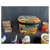 Vintage Souvenir Collectibles and Kitchenware Lot with Ceramic Tea Bag Holders and Miniatures