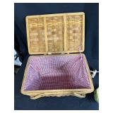 Assorted Collectibles, Bracelets, Plush Toys and Decor in Picnic Basket