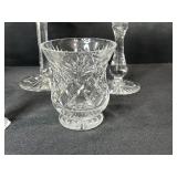Collection of Vintage Cut Glass Crystal Serving and Tableware Pieces