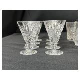 Crystal and Cut Glass Tableware Collection Including Goblets, Tumblers, and Vases