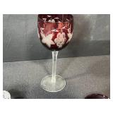Crystal and Cut Glass Tableware Collection Including Goblets, Tumblers, and Vases