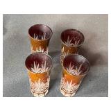 Crystal and Cut Glass Tableware Collection Including Goblets, Tumblers, and Vases