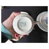 Collection of Vintage Porcelain Cups, Saucers, and Decorative Plates