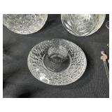 Vintage Glassware and Collectibles Lot Including Crystal Bowls, Barware, and Figurines