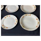 Superior Hall Quality Jewel Dinnerware Set Orange Floral Pattern