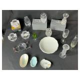 Collection of Waterford and Orrefors Crystal Vases, Candle Holders, and Decorative Glassware