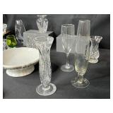 Collection of Waterford and Orrefors Crystal Vases, Candle Holders, and Decorative Glassware