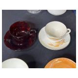 Vintage Mixed Collection of Glassware, Pottery, Porcelain, Teacups and Refillable Decorative Perfume Bottles w Orig Boxes